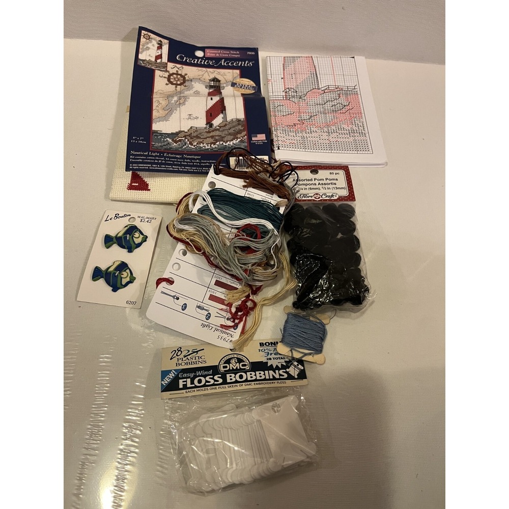 Dimensions Creative Accents Counted Cross Stitch Kit 5"x7"Nautical Light 7935